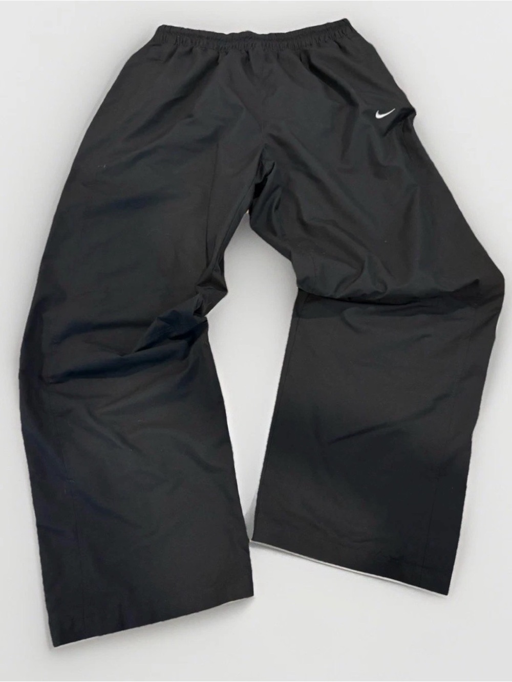 Y2K Baggy Nike Track Pants Size XL Mesh Lined 90s Style Black Streetwear